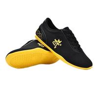 Chaussure de Marche Kung Fu pour Hommes Femmes, Unisexe Chaussures de Toile Tai Chi, Chaussures de Arts Martiaux , Chaussures de Sport Adaptées la Pratique Taï chi Taekwondo(Size:36EU,Color:BLACK)