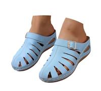 Chaussure De Plage, Chaussure Femme Ete Sandales D'été Décontractées à Enfiler avec Bride De Cheville Ajustable pour Un Confort Optimal à L'Intérieur comme à L'Extérieur