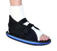 Chaussure de Plâtre Post-opératoire chausson Ouverture Large orthopédique chirurgicale pour fracture de pied Sangle Réglable chaussure de rééducation Antidérapant pour la Pied Gauche ou Droite M Noir