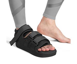 Chaussure de récupération post-opératoire réglable,Chaussure de marche médicale à l'avant du pied,Chaussure de guérison pour post-chirurgie ou soutien opérationnel, gros orteil cassé,Plat (S)