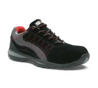 Mayddle Chaussure basse ZEPHIR S1P S24 Cuir croûte velours noir/toile grise Taille 46