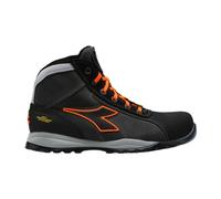 Diadora Homme Glove Tech Hi Pro S3 SRA HRO ESD Chaussure Bateau, Asphalt/Orange Fluo, 41 EU