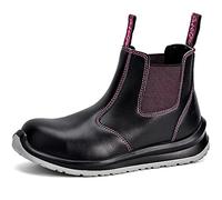 Chaussure de Securite Femmes Sans Lacet, M-8025FM Basket de Securite Montante Legere et Confortable, Botte de Securité pour le Travail de Haute Chantier, Embout Composite & Plaque Anti-pénétration