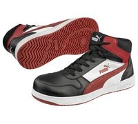 Puma Baskets de sécurité Frontcourt MID Red S3L ESD FO HRO SR noir et rouge taille 39