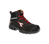 Diadora Chaussures de sécurité unisexe Shark Engine Mid S3S FO SR ESD Noir/Rouge 38 EU