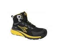 Diadora – Bottes de sécurité unisexes Vortex DA2 Mid S3S – 44 EU – Noir/Jaune