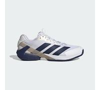 Chaussure de tennis Adizero Ubersonic 5 Terre battue Cloud White / Dark Blue / Silver Metallic 44 2/3