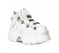 Chaussure En Cuir New Rock Original Blanche Plateforme M.106-S53