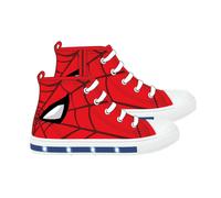 Chaussure en Toile Semelle PVC Avec Lumières Hauts Spiderman Rouge - T032 Mâle