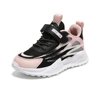 Chaussure Enfant Fille Garçon Baskets Running Enfant Sneaker Sport Léger Mode Respire Respirant Activités Extérieures Antidérapantes pour Les Activités de Plein Air (Black, 35.5 Big Kids)