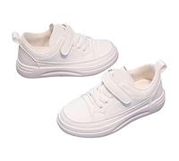 Chaussure Enfant Fille Garçon Baskets Running Enfant Sneaker Sport Léger Mode Respire Respirant Décontractées Confortable Antidérapantes pour les Activités de Plein Air (White, 35.5 Big Kids)
