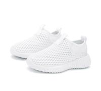 Chaussure Enfant Fille Garçon Baskets Tendance Enfant Sneaker Sport Léger Mode Respire Respirant Activités Extérieures Antidérapantes pour Le Fitness et Les Loisirs (White, 35.5 Big Kids)