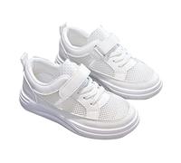 Chaussure Enfant Garçon Fille Baskets pour Enfants Sneaker Sport Léger Mode Respire Respirant Activités Extérieures Antidérapantes pour Le Fitness et Les Loisirs (White, 35.5 Big Kids)