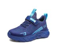 Chaussure Enfant Garçon Fille Baskets Running Enfant Sneaker Sport Léger Mode Respire Respirant Antidérapantes Souple Flexible Stable pour les Activités de Plein Air (Dark Blue, 35.5 Big Kids)