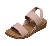 Chaussure Ete Femme Sandales confortables pour femmes, idéales pour les sorties décontractées d'été, les vacances et rendez-vous. Modèle à bout ouvert avec sangles extensibles un enfilage facile.