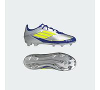 Chaussure F50 Elite Messi Terrain souple Enfants Silver Metallic / Solar Yellow / Lucid Blue 37 1/3