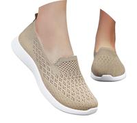 Chaussure Facile À Enfiler Femme à Enfiler avec Soutien de Marche Chaussure Baskets de Randonnée en Plein sans Lacets Sneakers Orthopédiques Pied Large Confortable Légères pour Le Travail