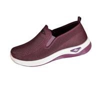 Chaussure Facile À Enfiler Femme à Enfiler avec Soutien de Marche Chaussure Baskets de Randonnée en Plein sans Lacets Sneakers Orthopédiques Pied Large Confortable Légères pour Le Travail