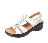 Chaussure Femme Compensé OrthopéDiques Sandale à Bout Ouvert Flip Flops Enfiler éTé Chaussures De Plage Respirant Sandales
