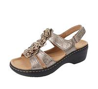 Chaussure Femme Compensé OrthopéDiques Sandale à Bout Ouvert Flip Flops Enfiler éTé Chaussures De Plage Respirant Sandales
