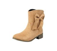 chaussure femme confortable Bottines Femme Confortable Impermeable Bottines Antidérapante Légères Chaussures Élégantes Hauteur Cheville Boots Automne Et Hiver Extra Larges botte cowboy Beige 43