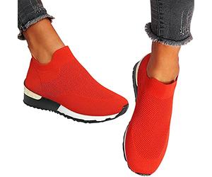 Chaussure Femme Confortable et Elegante Baskets sans Laçage pour Femmes Chaussures de Marche À Plateforme Orthopédique Légères et Confortables Amortissement Accru et Soulagement des Pieds 2025