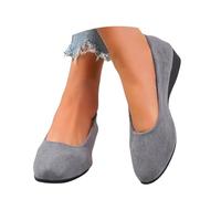 Chaussure Femme Confortable Mariage Chaussures Plates Pour Securite Orthopédique Compensées Ballerine Confortable Pied Large Été Sport Souples Ballerines Petit Talon Sensibles Elegante Grey 38