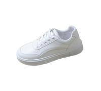 Chaussure Femme Confortable Shoes Femme Sport, Chaussures De Sport pour Homme À Lacets Semelle Épaisse Design Classique Confort Style Urbain Moderne Blanc 42