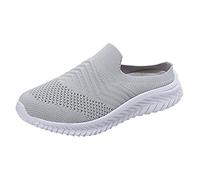 Chaussure Femme ete Basket OrthopéDique Femme Outdoor Slip-on Casual Respirable pour Femmes Wedges Leisure Shoes Fashion pour Femmes Confortable Orthopédique Marche Basquette Grey 41