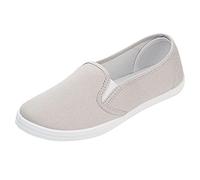 Chaussure Femme ete Chaussures Plates pour Femmes Ladies Canvas Chaussures Casual Fashion Versatile Flat Confortable Casual Femmes décontractées pour Orthopédique Marche Basquette Grey 40
