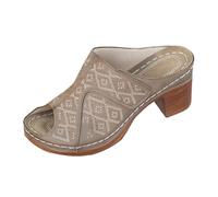 Chaussure Femme Ete Chic Et Confortable Talon Compensées, Chaussure Femme Confortable Et Elegante, Chausson Minimaliste Funky, Chausson - Bloc Pantouafle Bouche De Poisson, Pantouafle Ville