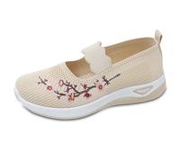 Chaussure Femme Ete Pas Cher Baskets Sans LaçAge Chaussures En Toile Blanche Souples Et Respirantes Minimalistes AntidéRapantes Jogging pour Diabétique La Marche Quotidienne Fitness Gym Outdoor Runing