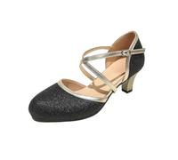 Chaussure Femme Ete Sandale Talon Chaussures De Danse Latine Vintage Année 50 Heels Dance Shoes Chic Et Confortable Sandales Été Pedille Moderne Jazz a Plates Pour Femmes Chausson Chaussons Mariage