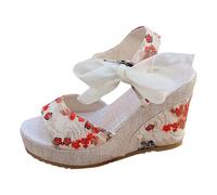 Chaussure Femme Ete Sandales Femme Été Confortable Chaussures Compensées Sandale Marron Blanche Confort Chic Compensee Noire Taille 35 Vintage Et Nu Pieds Talon 39 D'Été Blanches Femmes Compensé