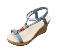 Chaussure Femme Ete Sandales Femme Sandalettes Sandale Blanche Petit Talon Espadrilles Compensées Plage Compensee Confortable Chaussures Compensees D Compensé Doree 43 Étanche Confort 40 Cuir Été