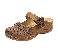 Chaussure Femme Mariage, Sandale Sandalette Compensées Chaussures Larges Pied Mode Soutien Voute Plantaire Confortable Orthopedique Nu Pieds Sandales Été, Art S Femme