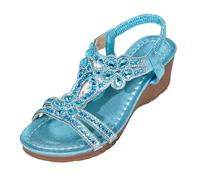 Chaussure Femme Sandales Compensées Femme Chaussures Pieds Larges Espadrille Compensee Été Confortable Cuir Sandale Ete Blanche Noire Élégant Et Nu 37 Sandalettes Compensees Confort Chic Plage 43