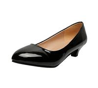 Chaussure Femme Talon en Cuir Ballerines Femme Confortable de Danse Chaussures Compensées Escarpins Sexy Noir Chaussure Compensee Mariage Babies Chaussures Talon Petit Ballerine Confort Elegante