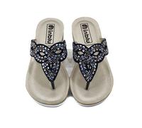 Chaussure Femme - Tong - INBLU - Noir - Bijoux de Strass 40