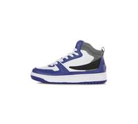 Fila - Baskets Mid Blanches avec Logo Brodé - Homme - Chaussures - Bleu - Taille: 45 EU