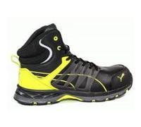 PUMA SAFETY Velocity 2.0 Chaussures de travail, de sécurité, pour homme, avec embout en fibre de verre, protection anti-perforation, antidérapantes, sans métal, pour homme, Noir/jaune/bleu nuit, 42 EU