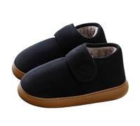 Chaussure Hiver Antidérapantes for Femmes Hommes Bottes de Neige Chaudes et épaisses Doublées de Fourrure Chaussons à Enfiler for Personnes âgées Women Black C 41