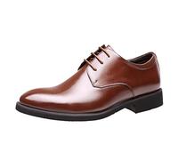 Chaussure Homme Cuir Brogue, Derby Oxford Business Casual Cuir Occasionnelle Chaussures de Ville pour Hommes Affaires Mode Formelles Habillées Oxford Homme pour Bureau Costume Mariage