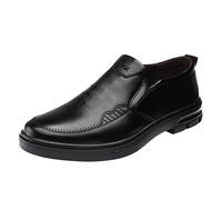 Chaussure Homme Cuir Oxford Derbys Été Mocassin Chaussure Pointu au Loisir Mariage Dressing Oxford sans Lacets Oxford Chaussure Cuir Ville Chaussures de Loisirs Costume Mariage (Black, 42)