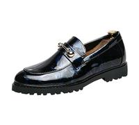 Chaussure Homme Oxfords Derby Classique Brogues Mariage Chaussures Cuir éLéGantes Chaussure Mariage Dressing Vintage Casual Urban Commercial pour Marche Costume (Blue, 39)