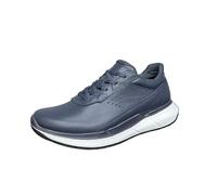 Chaussure Homme Ville Men's Leather Casual Shoes Thick Soled Wear-Resistant Hiking Couple Shoes Black Sports Shoes for Men(Blue,43)