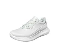 Chaussure Homme Ville Men's Leather Casual Shoes Thick Soled Wear-Resistant Hiking Couple Shoes Black Sports Shoes for Men(White,42)