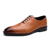 Chaussure Homme Ville Mens Leather Shoes Retro Carved Lace-up Brogue Oxford Wedding Men Dress Shoes Male Formal Business Gentleman Office Shoes(Brown,10.5)
