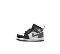 Chaussure Jordan 1 Mid pour Bébé et Petit enfant Noir/Blanc/Iron Grey 21