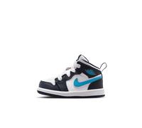 Chaussure Jordan 1 Mid pour Bébé et Petit enfant Obsidian/Blanc/Dark Powder Blue 27